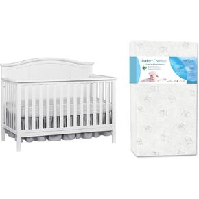 Oxford Baby Emerson 4-in-1 Convertible Crib, Snow White, GreenGuard Gold Certified in Saudi Arabia
