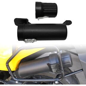 Motorcycle Tool Tube 80mm*315mm Universal Storage Box Cap Holder Canisters Off-Road Tool Box Waterproof for Most of Dirt Bike Black