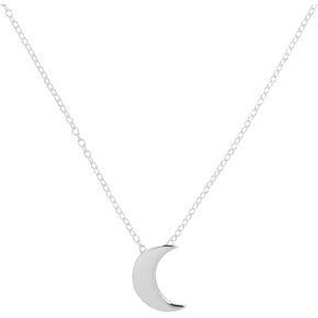Silver Crescent Moon Choker - 925 Sterling Silver Necklace - Short Necklace - Silver Choker Necklace - Dainty necklace - Moon Necklace - Tiny Moon Necklace - Waning Moon - Waxing Moon