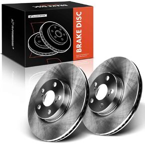 A-Premium 10.83 inch (275mm) Front Vented Disc Brake Rotors Compatible with Select Toyota, Scion and Pontiac Models - Corolla 2009-2019, Matrix 2009-2014, xD 2008-2014, Vibe 2009-2010, 2-PC Set