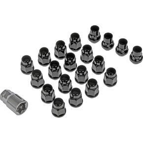 Dorman 711-346 Black Chrome Acorn M12-1.50 Compatible with Select Models, 20 Pack