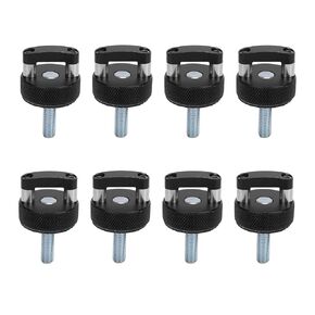 Hard Top Quick Removal Fastener Thumb Screw, 8PCS M8 1.25 Thread Integrated D Ring for Bronco 2dr 4dr 2021 Onwards, Easy Installation, Hardtop Quick Release Fasteners (Black)
