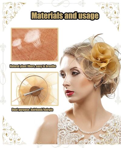 Mesh Veil Hats Bridal Fascinators Hats with Headband and Clip Women Lady Kentucky Derby Cap Wedding Tea Party in Saudi Arabia