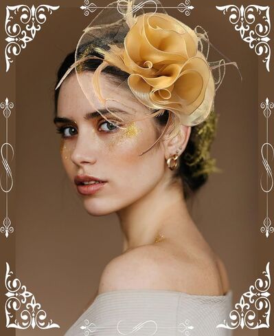 Mesh Veil Hats Bridal Fascinators Hats with Headband and Clip Women Lady Kentucky Derby Cap Wedding Tea Party in Saudi Arabia