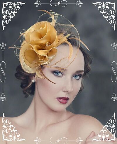 Mesh Veil Hats Bridal Fascinators Hats with Headband and Clip Women Lady Kentucky Derby Cap Wedding Tea Party in Saudi Arabia