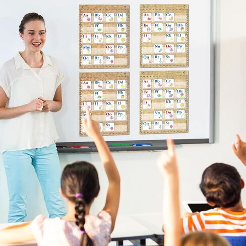 6Pcs Classroom Magnetic Pocket Chart Mini Hanging Scheduling Pocket Chart Management Back to School Resources for Preschool Kids Sentence Strips Cards Home Office Supplies 17 x 14in in Saudi Arabia