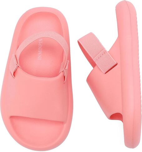 INMINPIN Toddler Boys Girls Slides Sandals Comfort Beach Pool Shower Slippers with Elastic Back Strap in Kuwait