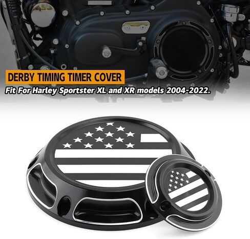 Derby Cover Timing Timer Cover Engine Cover Cap Flag Fit for Harley 2004-2022 Sportster 883 XL XR 1200 Iron Nightster Seventy Two Forty Eight in Saudi Arabia
