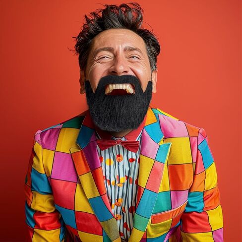 Self Adhesive Fake Mustaches, Novelty Fake Beard, False Facial Hair for Cosplay Costume and Festival Party-Style 2 in Saudi Arabia