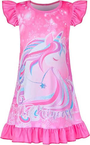 Sylfairy Girls Nightgowns, Unicorn Nightgown Princess Pajama Dresses for Girls Sleepwear Nightie in Saudi Arabia