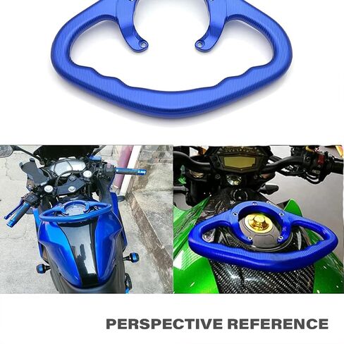 قضيب حمل راكب الدراجة النارية، لسوزوكي GSXR 600 750 1000 1300 2004-2017 GSR R-1000، مسند ذراع خزان الوقود قبضة يد الركاب الأمامية، ألومنيوم عملية باستخدام الحاسب الآلي (أسود) in Kuwait