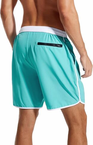 SILKWORLD 2 in 1 Mens Board Shorts Quick Dry Swimming Shorts Suits with Compression Liner in Saudi Arabia