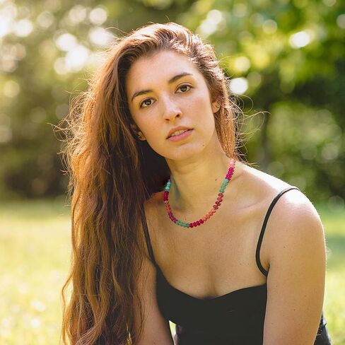 Natural Stone Beaded Necklace Beaded Necklace for Women Colorful Beaded Necklace Boho Rainbow Stone Choker Necklace Surfer Beach Jewelry in Saudi Arabia