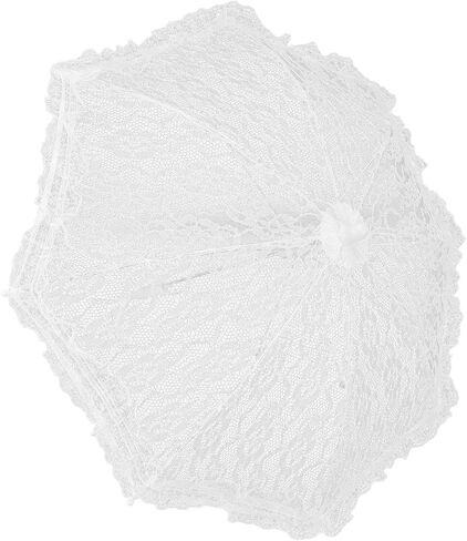 الأبيض الزفاف الدانتيل مظلة شمسية الحرفية الزهور الدانتيل التطريز مظلة خمر لحفل الزفاف، حزب زي، الدعائم الصورة، الأطفال مرحلة الأداء الزخرفية مظلة الديكور in Kuwait