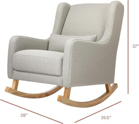 Babyletto Kai Rocker in Performance Dijon Eco-Twill, Water Repellent & Stain Resistant, Greenguard Gold and CertiPUR-US Certified in Kuwait