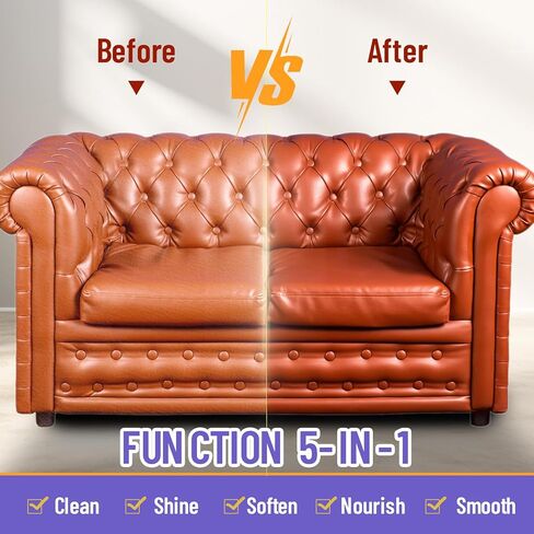 مناديل مبللة جلدية، منظف جلدي 5 في 1 للعناية بالجلد مع حماية من الأشعة فوق البنفسجية، تغذي وناعمة للجلد، والجلود الصناعية، والفينيل، والملابس، والأثاث، والجزء الداخلي للسيارة، وحقيبة - 40 منديل in Kuwait