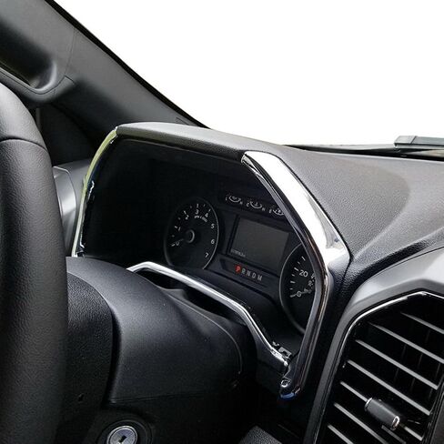 Dashboard Side Meter Chrome Cover Trims Kit for 2015 2016 2017 2018 2019 2020 Ford F150 F250 F350 Super Duty in Saudi Arabia