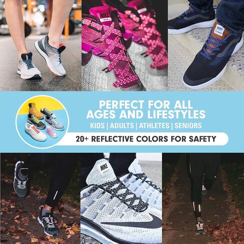 نظام أربطة أحذية Xpand بدون أربطة بأربطة مرنة - مقاس واحد يناسب جميع أحذية البالغين والأطفال (عبوة من قطعتين) in Kuwait