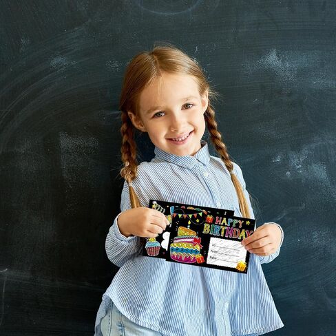 Chalkboard Happy Birthday Certificates with Bookmarks 32 Pcs Classroom School Student Supply in Saudi Arabia