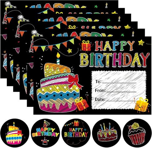 Chalkboard Happy Birthday Certificates with Bookmarks 32 Pcs Classroom School Student Supply in Saudi Arabia