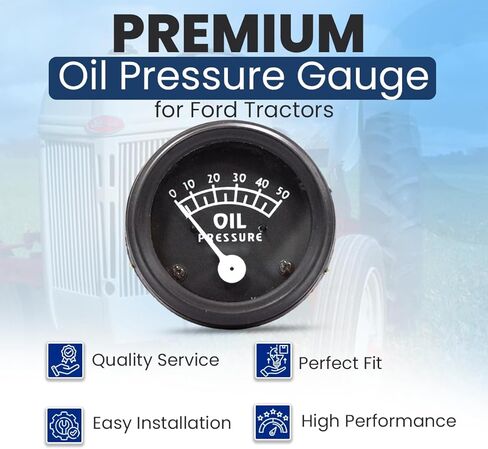 مقياس ضغط الزيت 9N9273A لجرارات Ford 8N، 9N، 2N - بديل OEM 506902M1، 9A550 - متوافق مع Allis Chalmers & Massey Ferguson - دعم لمدة عام in Kuwait