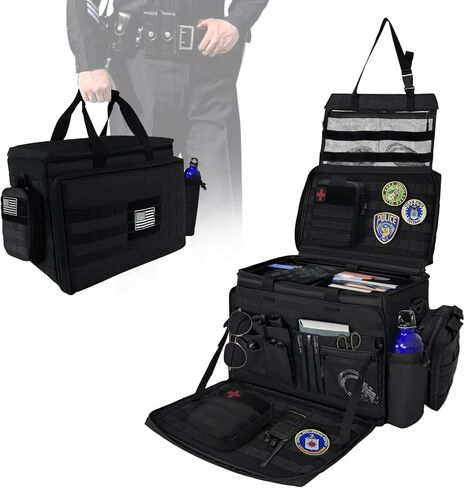 Patrol Bag Law Enforcement,Police duty bag, Police Gear Bag for Car Front Seat Organizer with Cup Holders, MOLLE System, Fits Vehicle Passenger Seat System in Kuwait