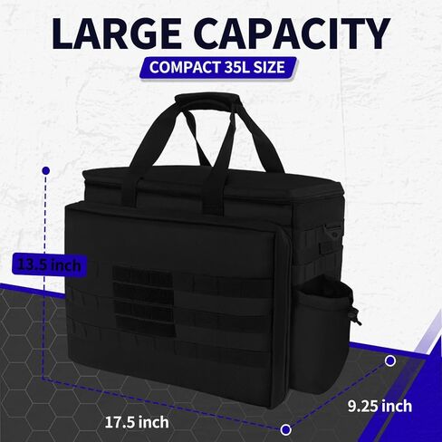 Patrol Bag Law Enforcement,Police duty bag, Police Gear Bag for Car Front Seat Organizer with Cup Holders, MOLLE System, Fits Vehicle Passenger Seat System in Kuwait
