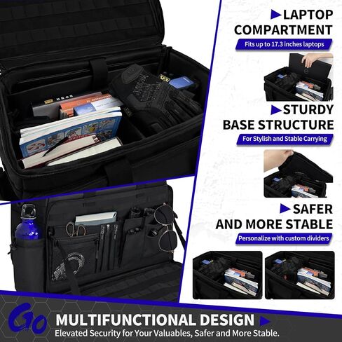 Patrol Bag Law Enforcement,Police duty bag, Police Gear Bag for Car Front Seat Organizer with Cup Holders, MOLLE System, Fits Vehicle Passenger Seat System in Kuwait