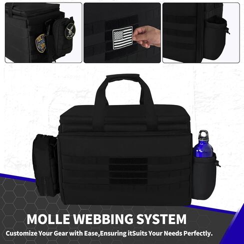 Patrol Bag Law Enforcement,Police duty bag, Police Gear Bag for Car Front Seat Organizer with Cup Holders, MOLLE System, Fits Vehicle Passenger Seat System in Kuwait