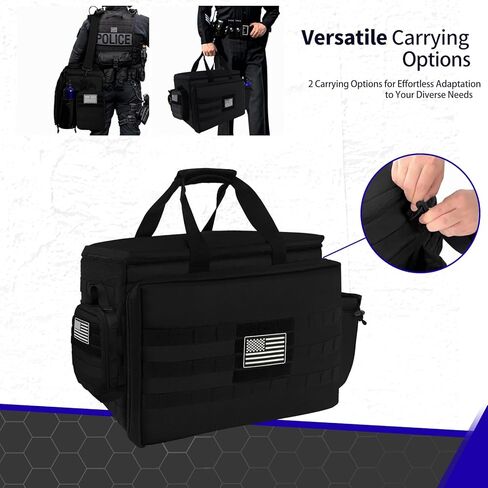 Patrol Bag Law Enforcement,Police duty bag, Police Gear Bag for Car Front Seat Organizer with Cup Holders, MOLLE System, Fits Vehicle Passenger Seat System in Kuwait