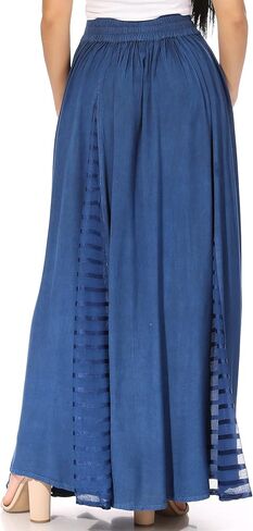 Sakkas Sarita Women's Casual Boho Maxi Floral Long Elastic Waist Skirt Slim in Saudi Arabia