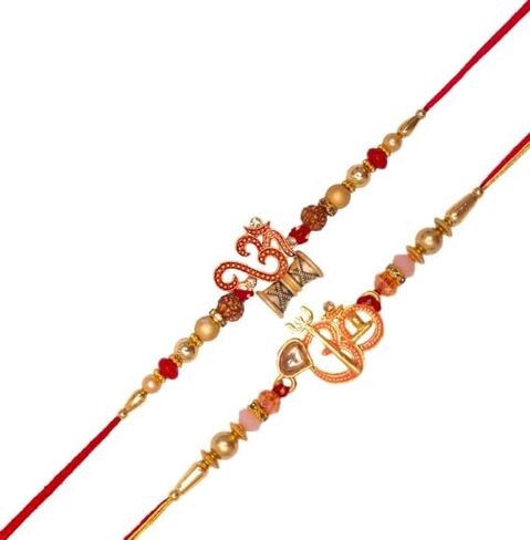 Set of 6 Rakhi for Brother Bhabhi and Bhatija Bhai Bhaiya Raksha Bandhan gift Rakhi Thread Rakhi with Roli Chawal and Greeting card gift pack in pouch/Potli bag in Saudi Arabia