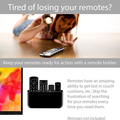 حوامل جهاز التحكم عن بعد الخالية من الفتحات TotalMount - تخلص من الحاجة إلى حفر ثقوب في الحائط الخاص بك (لـ 3 أو 4 أجهزة تحكم عن بعد - أسود ممتاز - الكمية 2) in Kuwait