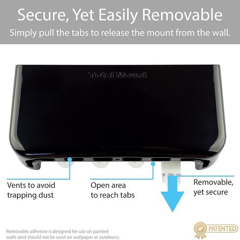 حوامل جهاز التحكم عن بعد الخالية من الفتحات TotalMount - تخلص من الحاجة إلى حفر ثقوب في الحائط الخاص بك (لـ 3 أو 4 أجهزة تحكم عن بعد - أسود ممتاز - الكمية 2) in Kuwait