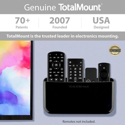 حوامل جهاز التحكم عن بعد الخالية من الفتحات TotalMount - تخلص من الحاجة إلى حفر ثقوب في الحائط الخاص بك (لـ 3 أو 4 أجهزة تحكم عن بعد - أسود ممتاز - الكمية 2) in Kuwait
