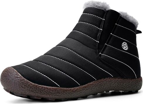 Eagsouni Womens Mens Snow Boots Winter Shoes Slip On Ankle Booties Anti-Slip Water Resistant Fully Fur Lined Outdoor Sneakers in Kuwait