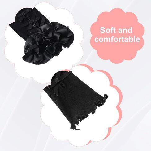 Fingerless Lace Gloves Women With Bow Long Arm Warmers Y2k for Lolita Dress Mesh Ruffles Lace Arm Sleeves For Wedding in Saudi Arabia