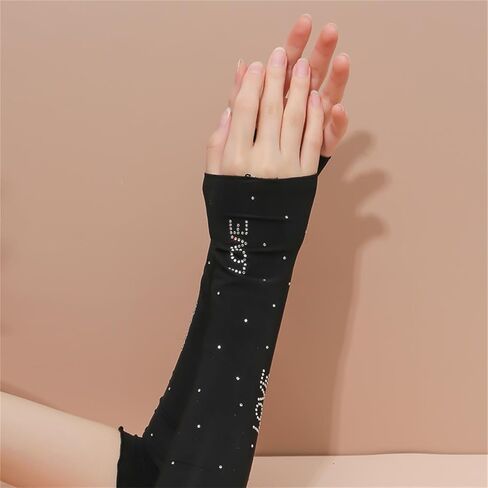Long Fingerless Gloves Y2K Arm Sleeves for Women in Saudi Arabia