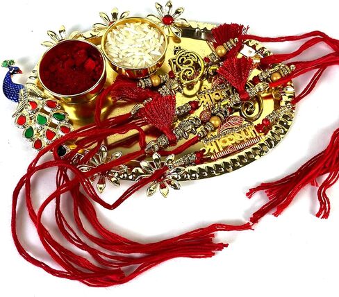 مجموعة من 6 خيوط راخي متنوعة، راخي للأخت، هدية راكشا باندا لأخيك، سوار راخي للأخ المحب، الأب، بهابهي، بهايا (راخي + رولي تيكا كومبو) in Kuwait