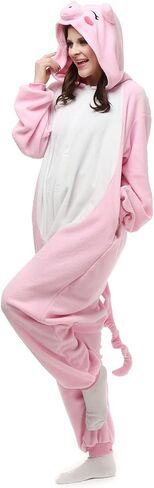 Unisex Adult Onesie Pajamas Cosplay Animal One Piece Halloween Costume Sleepwear Homewear in Saudi Arabia