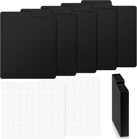 50 قطعة من فواصل الأقراص المضغوطة وأقراص DVD مع علامات تبويب مقاس 5 × 5.5 بوصة، فواصل أقراص الكتاب الهزلي السوداء المدمجة، أدلة ملفات تخزين أقراص الفينيل المضغوطة، منظم بلاستيك البولي بروبيلين مع ملصقات ملصقات الحروف الأبجدية in Saudi Arabia