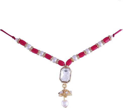 I Jewels Indian Festival Designer Bhaiya Bhabhi Hanging Lumba Rakhi Combo Set for Rakshabhandan Special (R016-71CO) in Saudi Arabia