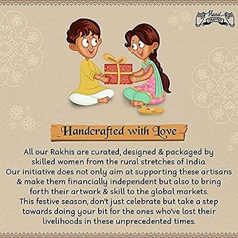I Jewels Indian Festival Designer Bhaiya Bhabhi Hanging Lumba Rakhi Combo Set for Rakshabhandan Special (R016-71CO) in Saudi Arabia