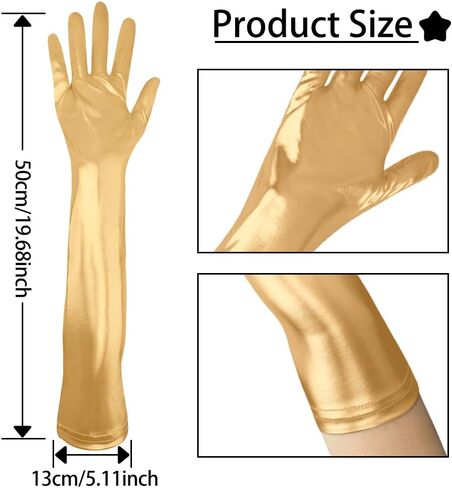 Women's Faux Leather Adult Long Gloves Party Patent Sexy Wet Look Gloves Halloween Cosplay Accessories in Saudi Arabia
