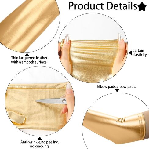 Women's Faux Leather Adult Long Gloves Party Patent Sexy Wet Look Gloves Halloween Cosplay Accessories in Saudi Arabia