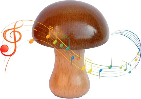 Mushroom Wooden Carousel Rotating Music Box,Solid Wooden Mushroom Shape Clockwork Music Box, Vintage Solid Wood Gift for Girls Birthday Gifts, Plays Beautiful and Peaceful Melody Music (No Battery) in Saudi Arabia
