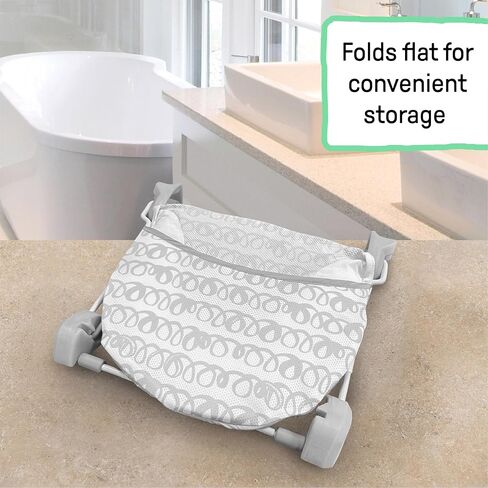 Summer Infant Deluxe Baby Bath Seat, Adjustable Support for Sink or Bathtub, Includes 3 Reclining Positions - Bubble Waves in Saudi Arabia