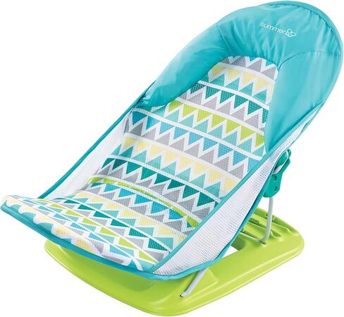 Summer Infant Deluxe Baby Bath Seat, Adjustable Support for Sink or Bathtub, Includes 3 Reclining Positions - Bubble Waves in Saudi Arabia
