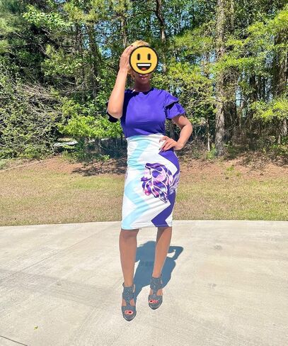 BOGURST Women Dresses for Church Wave Short Sleeve Bodycon Prints Pencil Dresses in Saudi Arabia