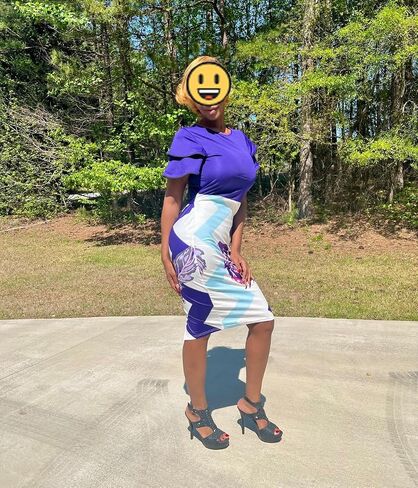BOGURST Women Dresses for Church Wave Short Sleeve Bodycon Prints Pencil Dresses in Saudi Arabia